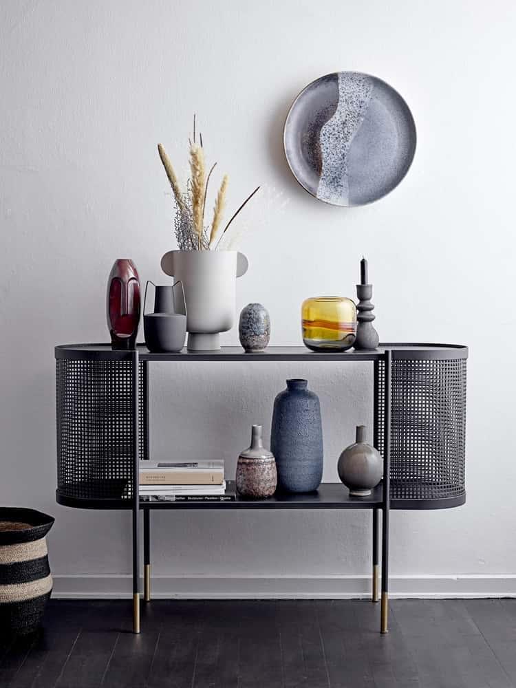 Roxy Metal Vase - Grey