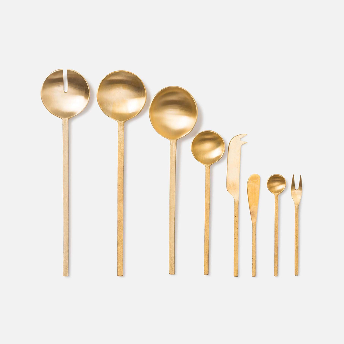 Forge Salad Servers - Brass