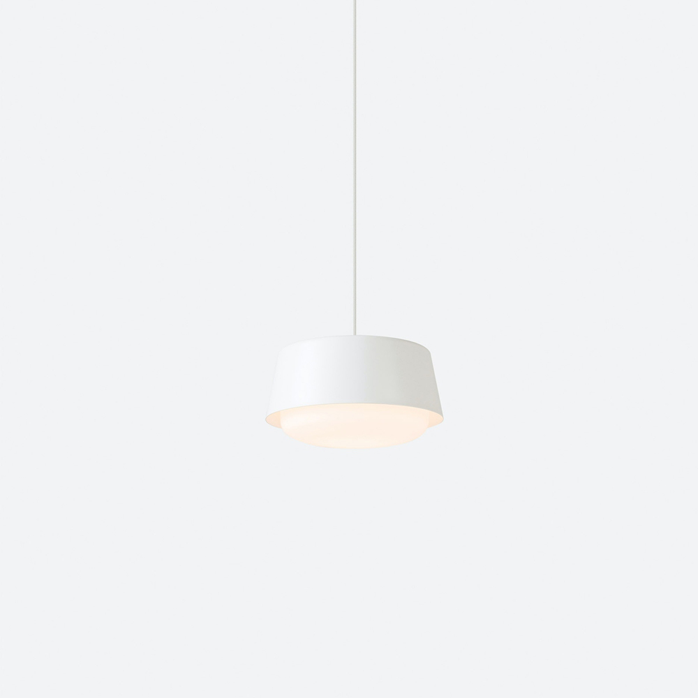 Ellipse Short White Pendant - Small