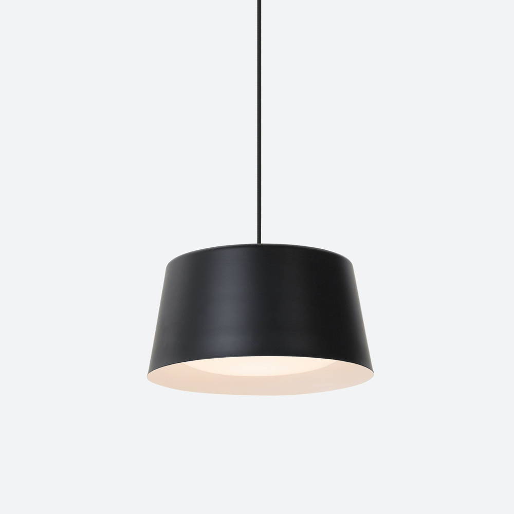 Ellipse Tall Black Pendant - Large