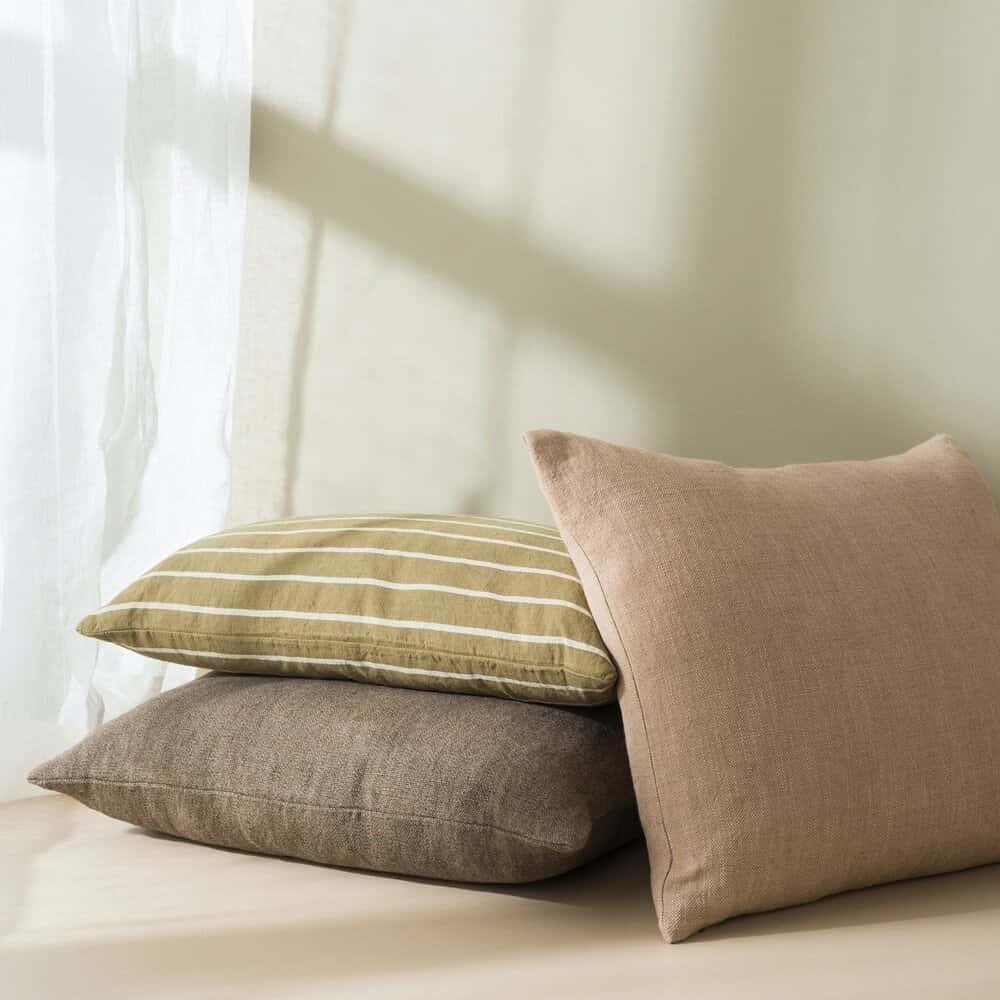 Paloma Cushion - Pickle/Natural