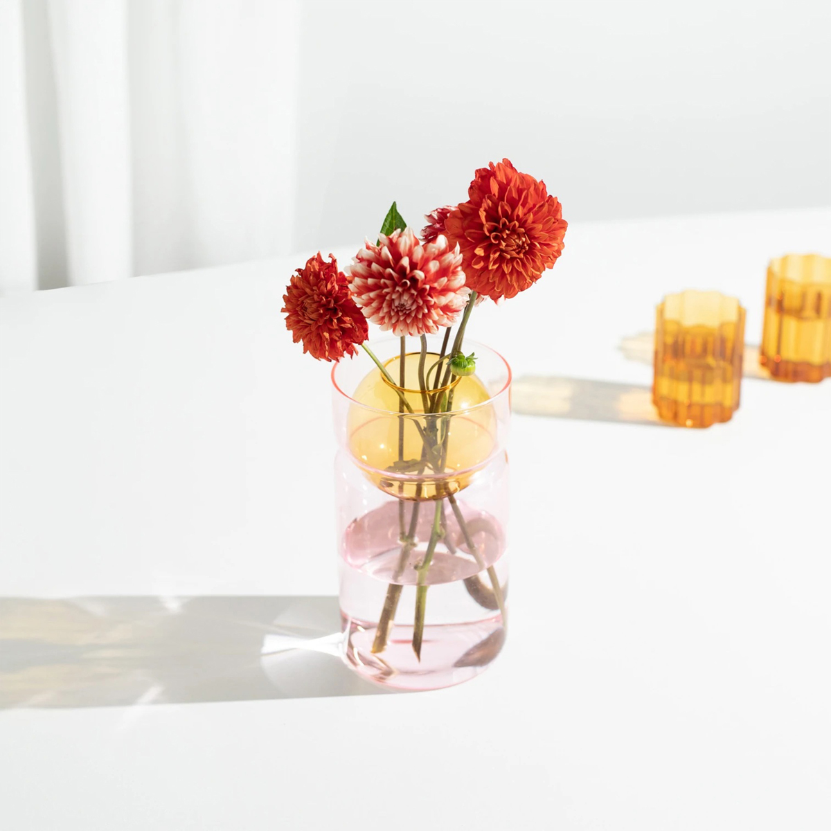 Balance Vase - Pink / Amber