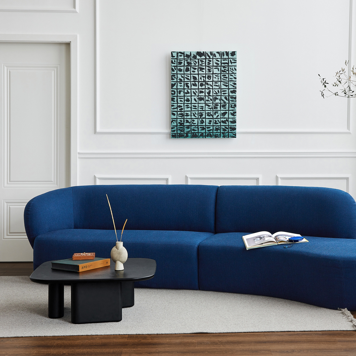 Swell Chaise Sofa - Navy Novatex Na-14