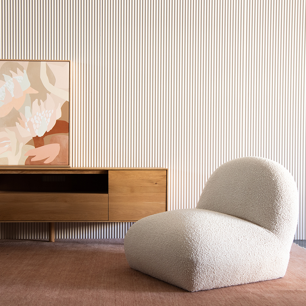 Tangyuan Lounge Chair - Maya Cream Boucle