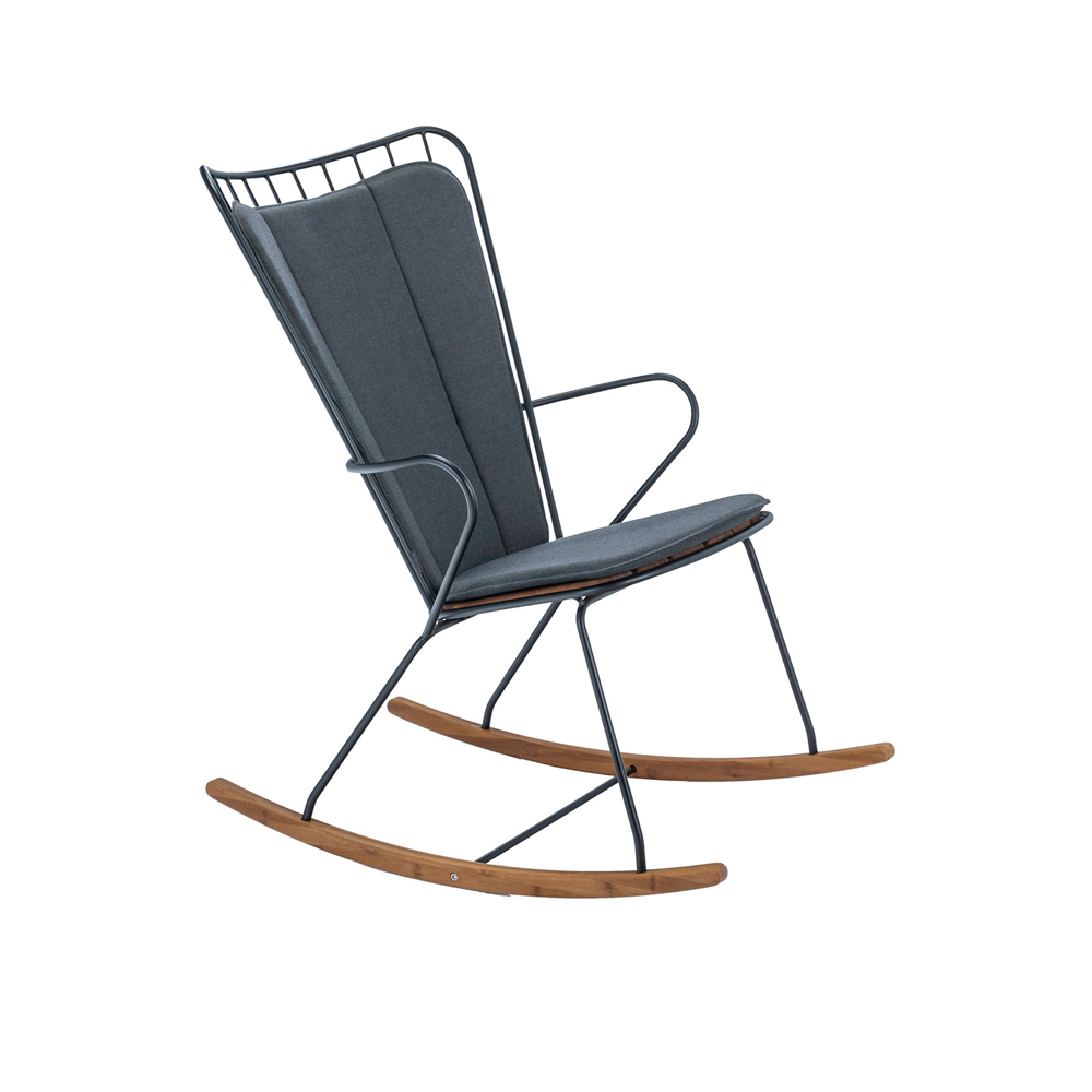 Paon Outdoor Rocking Chair - Bamboo/Black