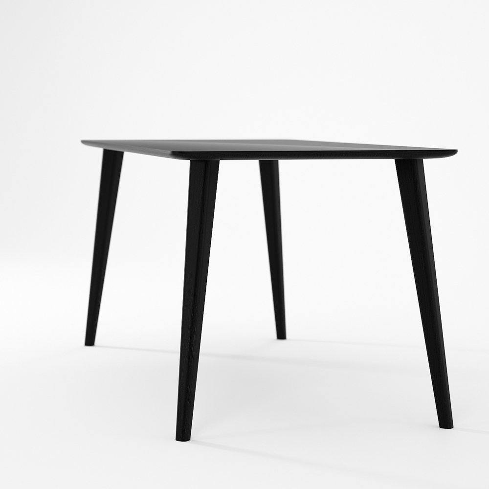 Domani Dining Table 160cm - Satin Black