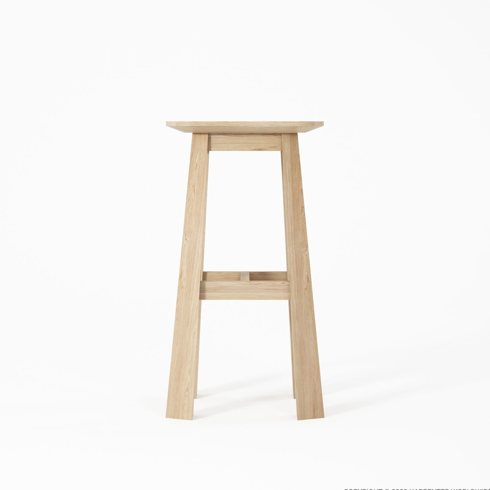 East rectangular Counter Stool - Oak