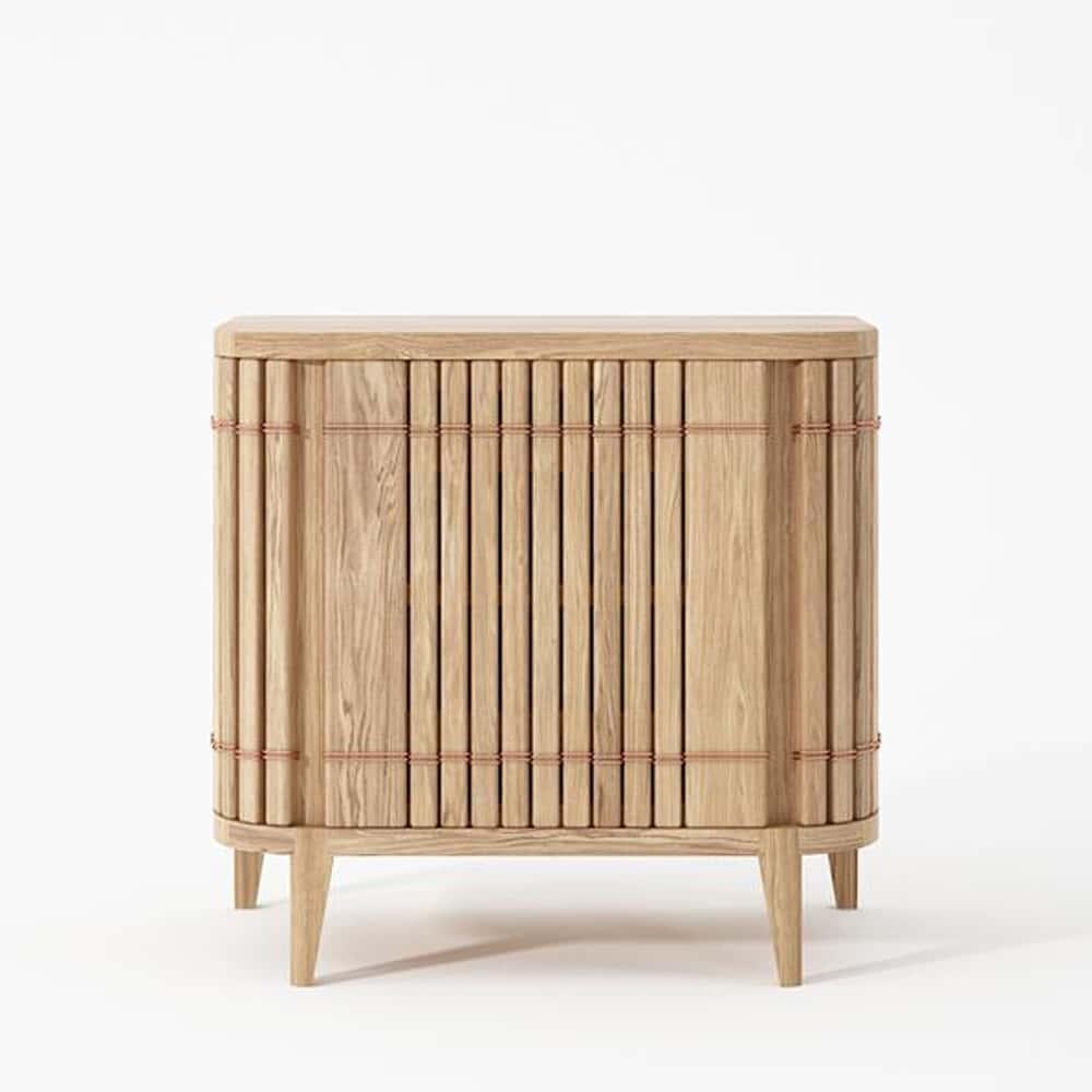 Koppar Side Table W Left Hinges - Oak