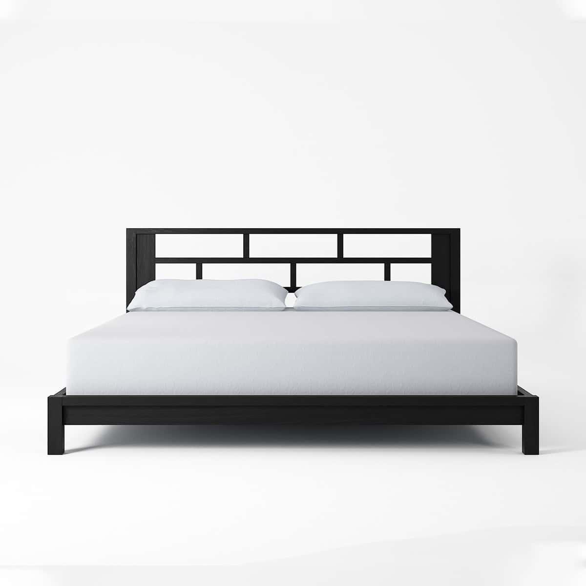 Sakae Queen Bed - Satin Black