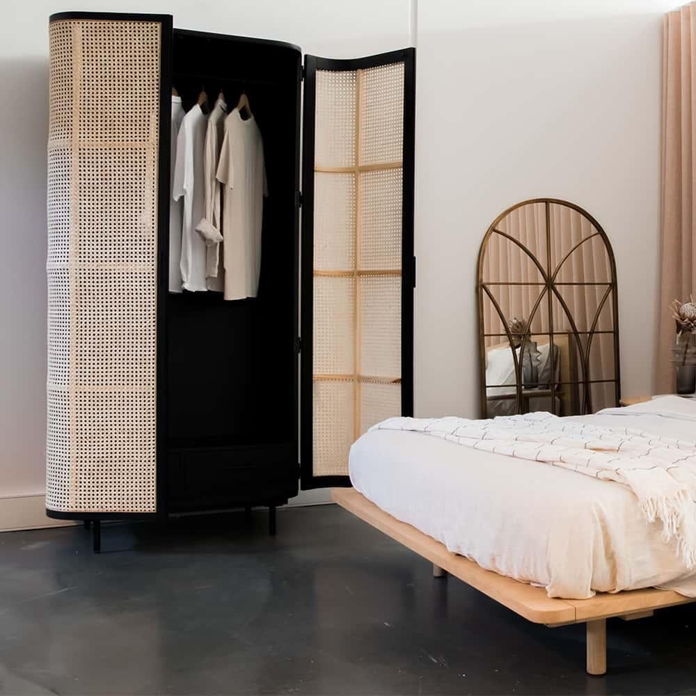 Embrace Rattan Wardrobe - Black