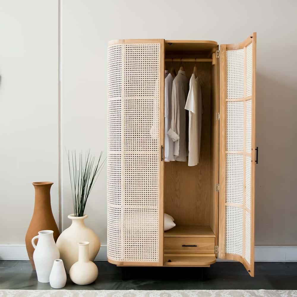 Embrace Rattan Wardrobe - Natural