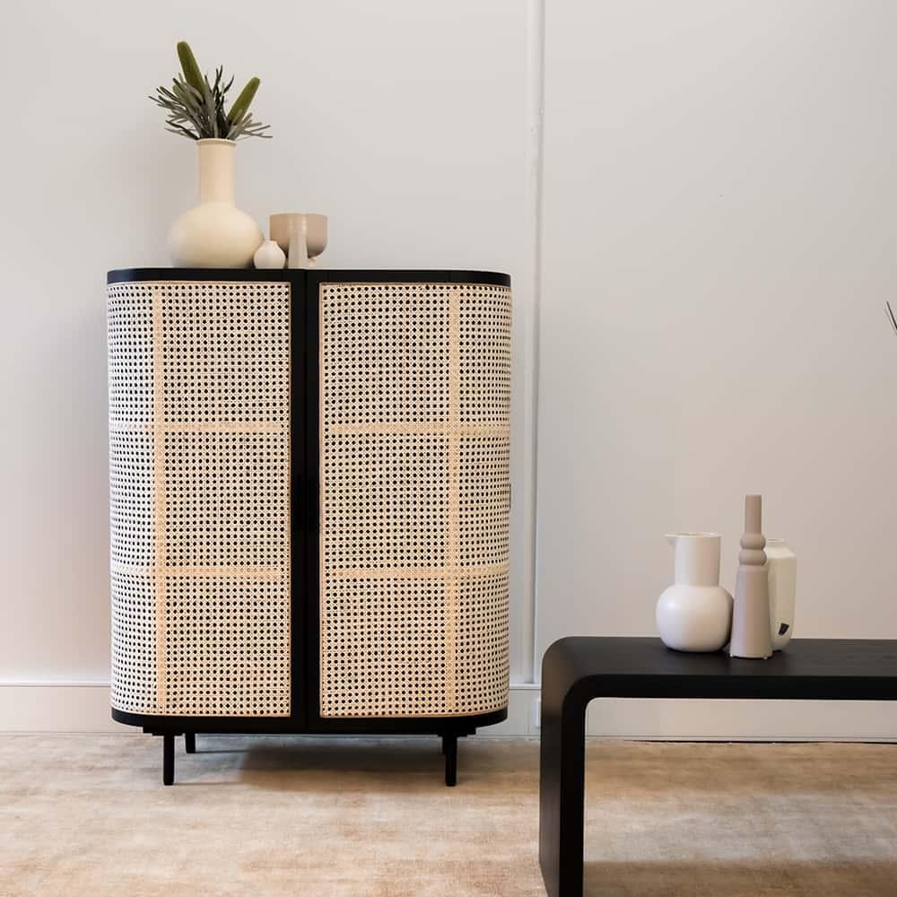 Embrace Rattan Cabinet - Black