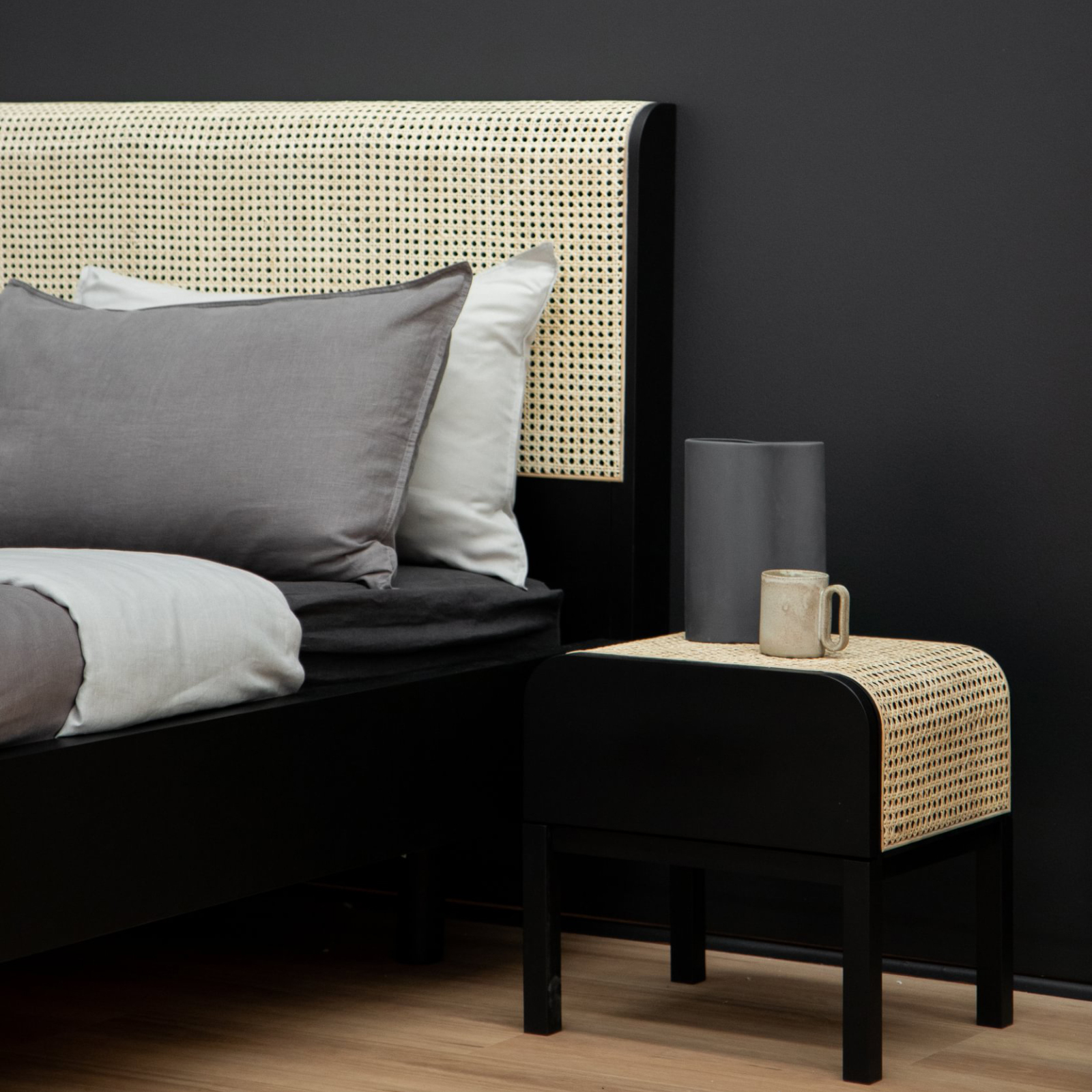 Garner Bedside Table - Black