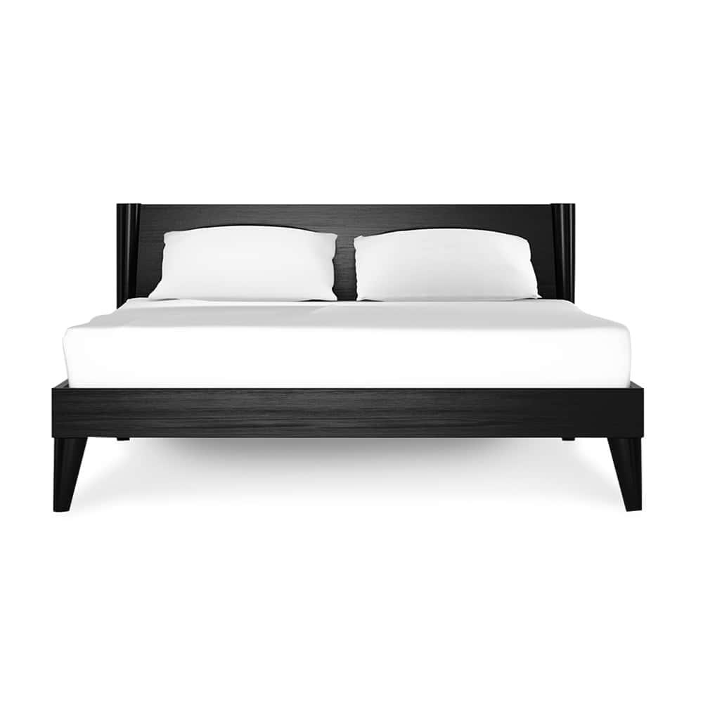 Vintage Queen Bed - Black Satin