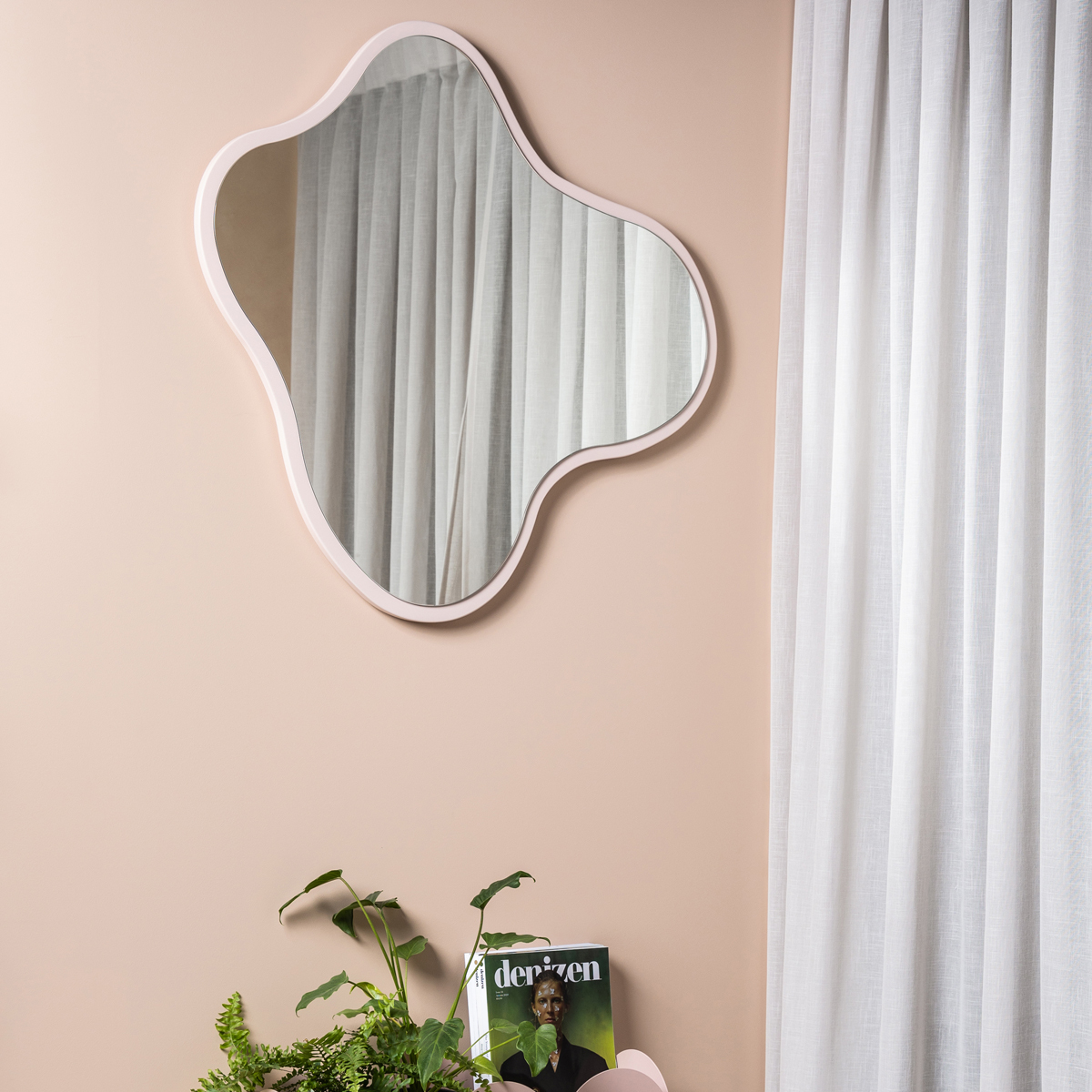 Blob Wall Mirror - Blush