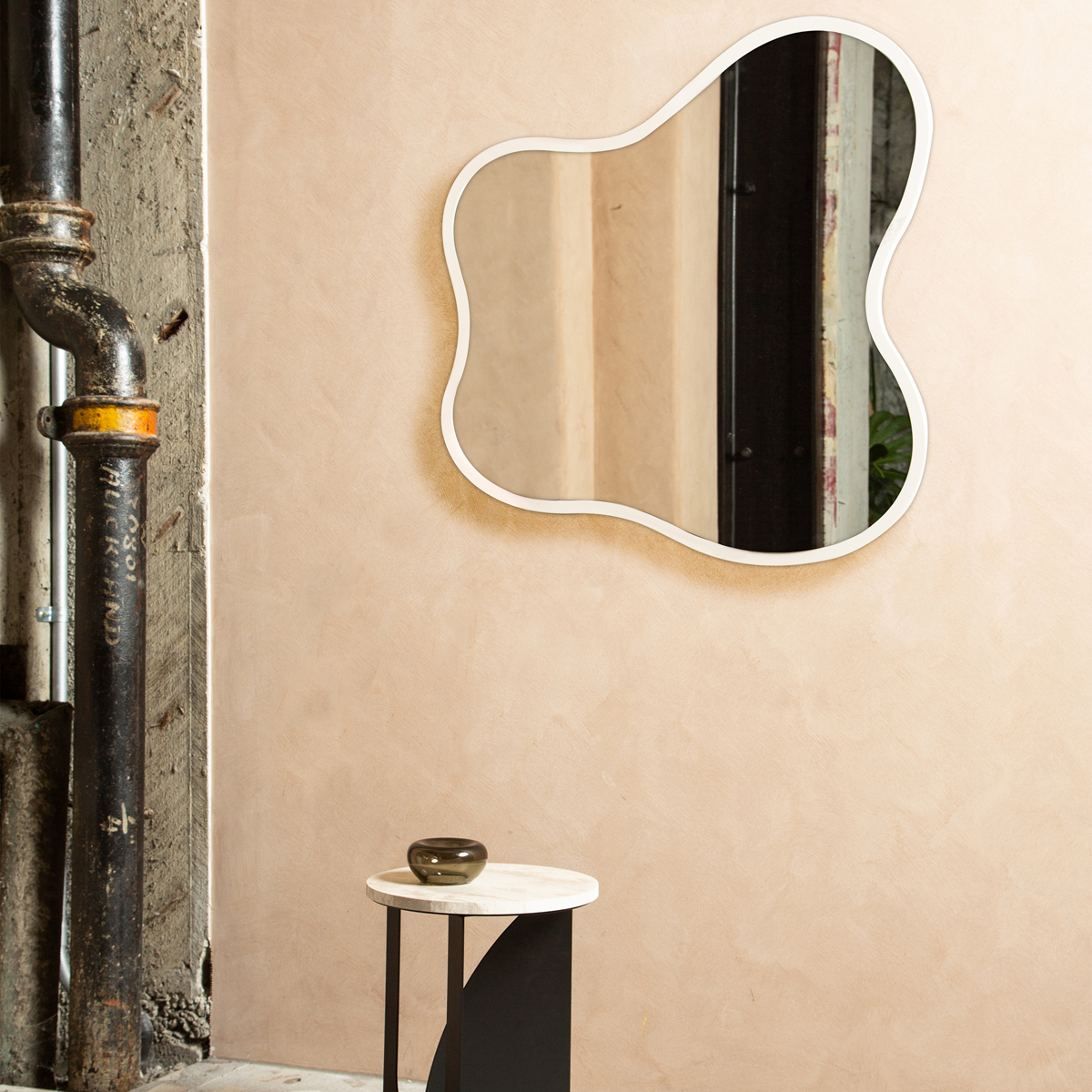 Blob Wall Mirror - Nude