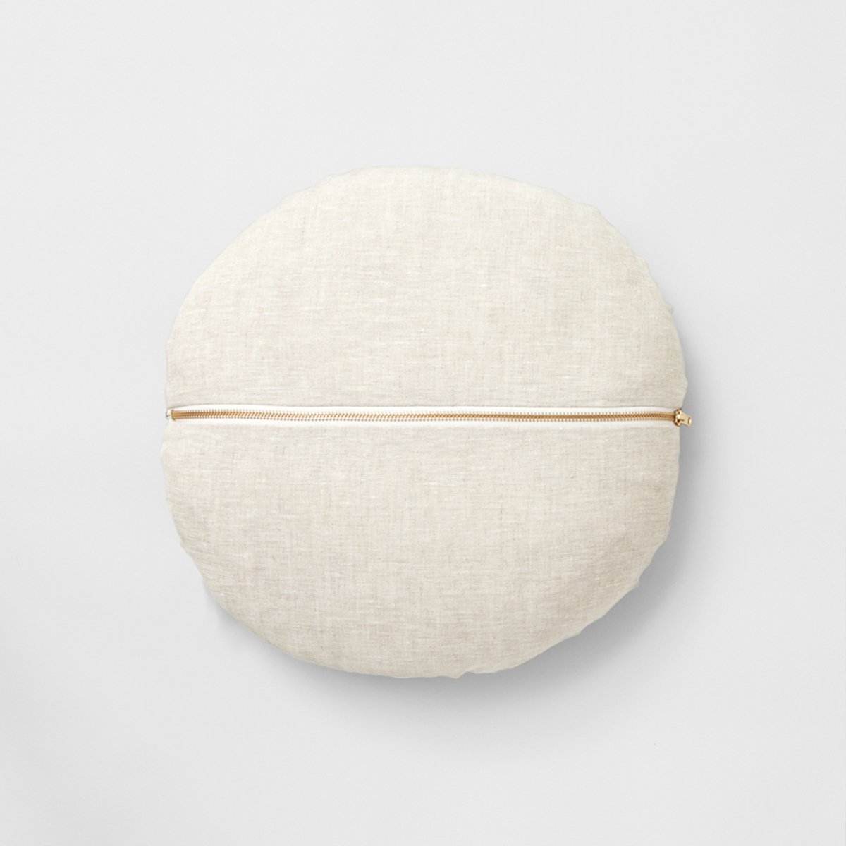 Check Round Cushion - Mist