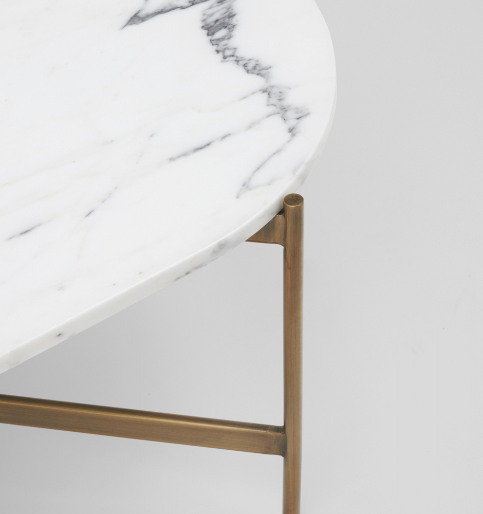 Rhonde Marble Coffee Table - Brass