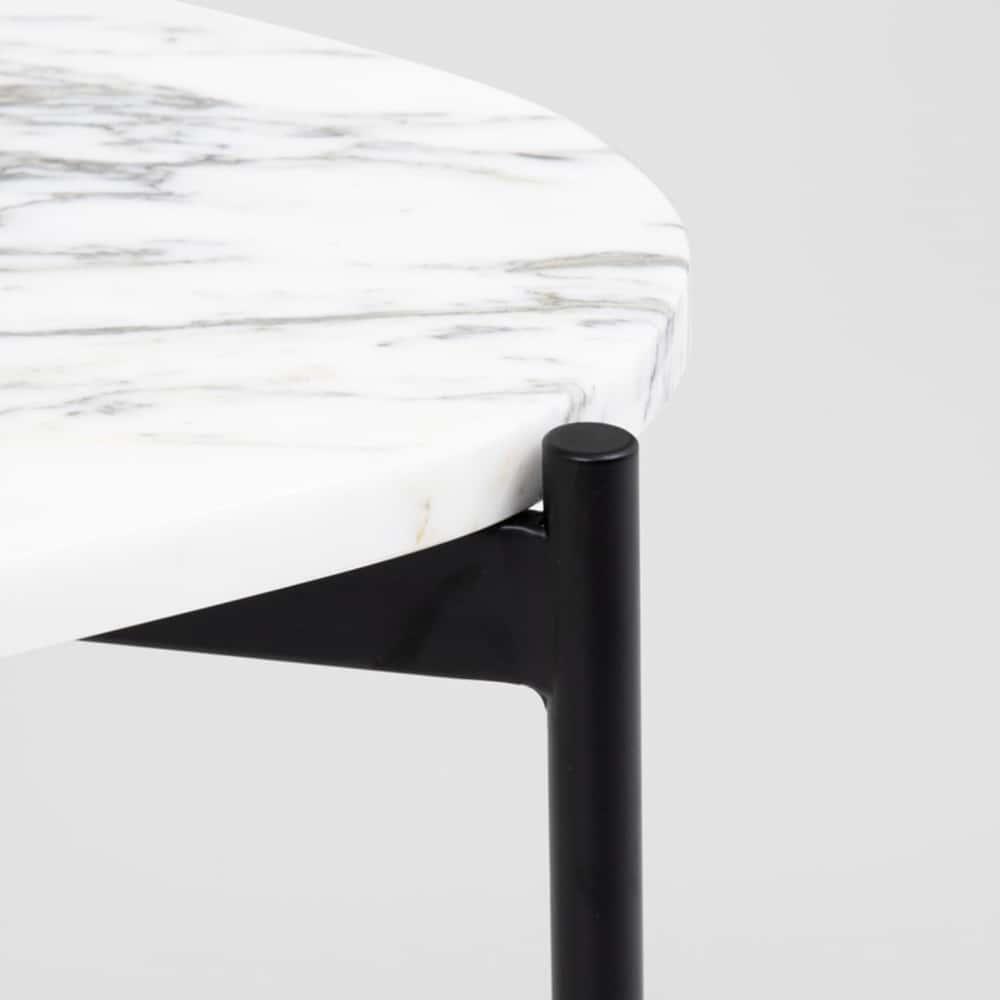 Rhonde Marble Side Table - Black