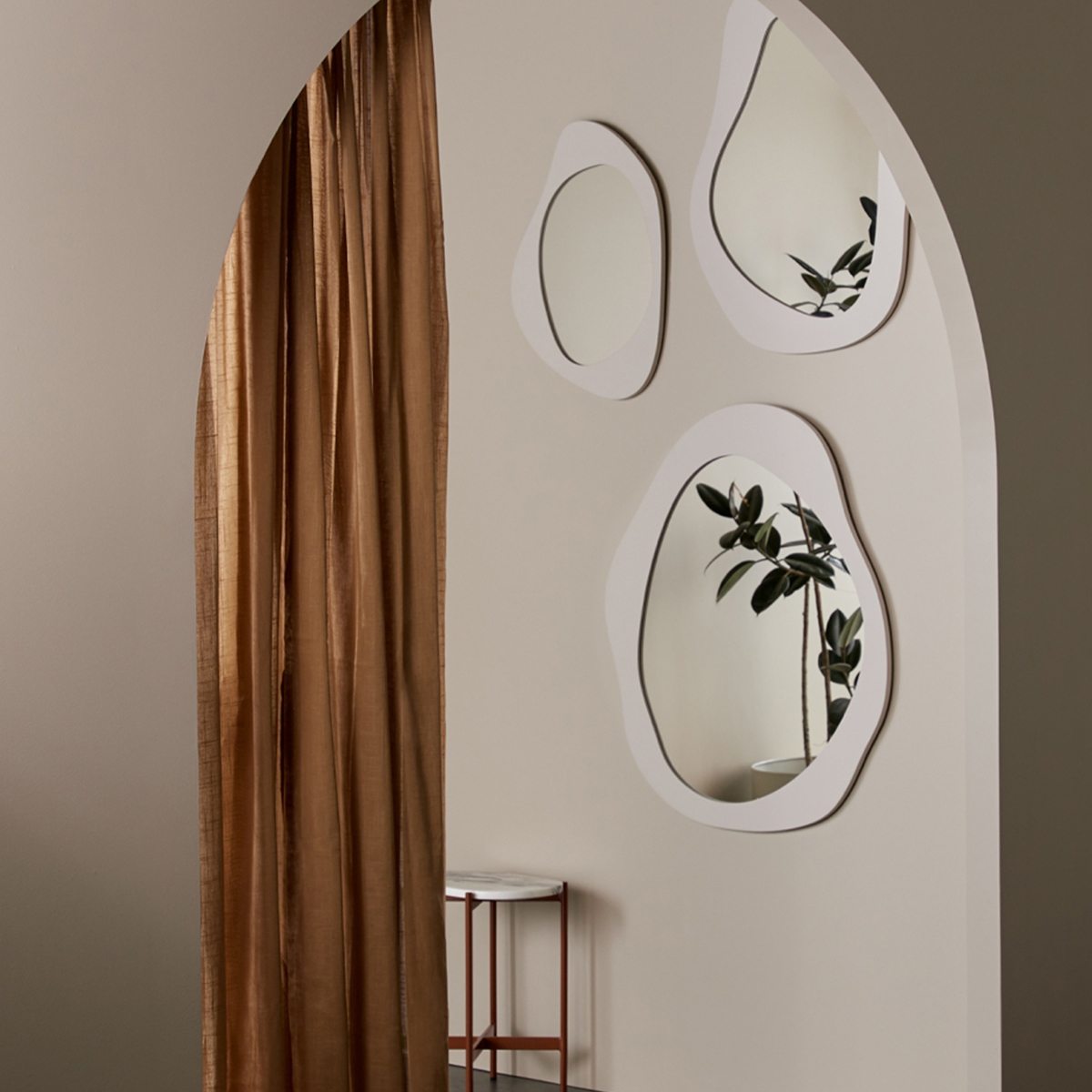 Aura Mirror 50cm X 65cm - Shell