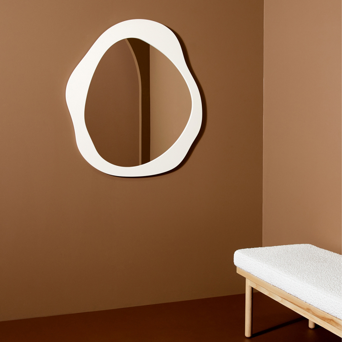 Aura Mirror 85Cm X 95Cm - Snow