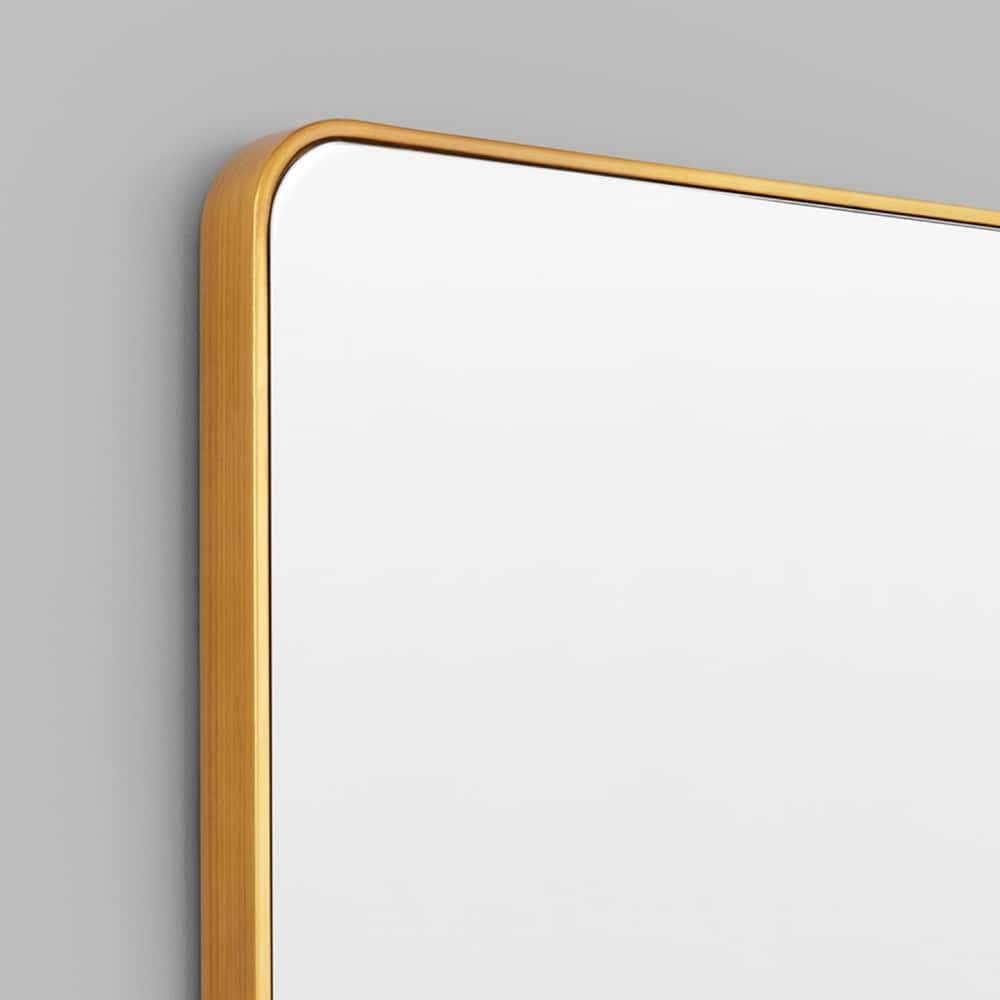 Flynn Curve Rectangle Mirror - Brass