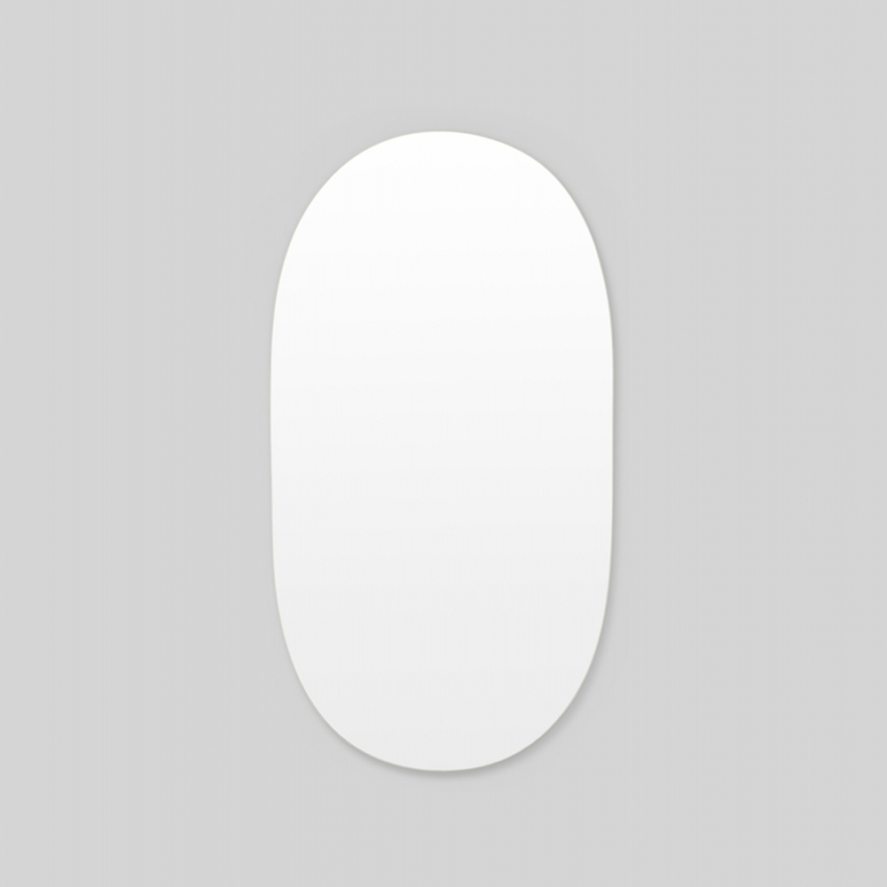 Miller Tall Oval Mirror - Bright White