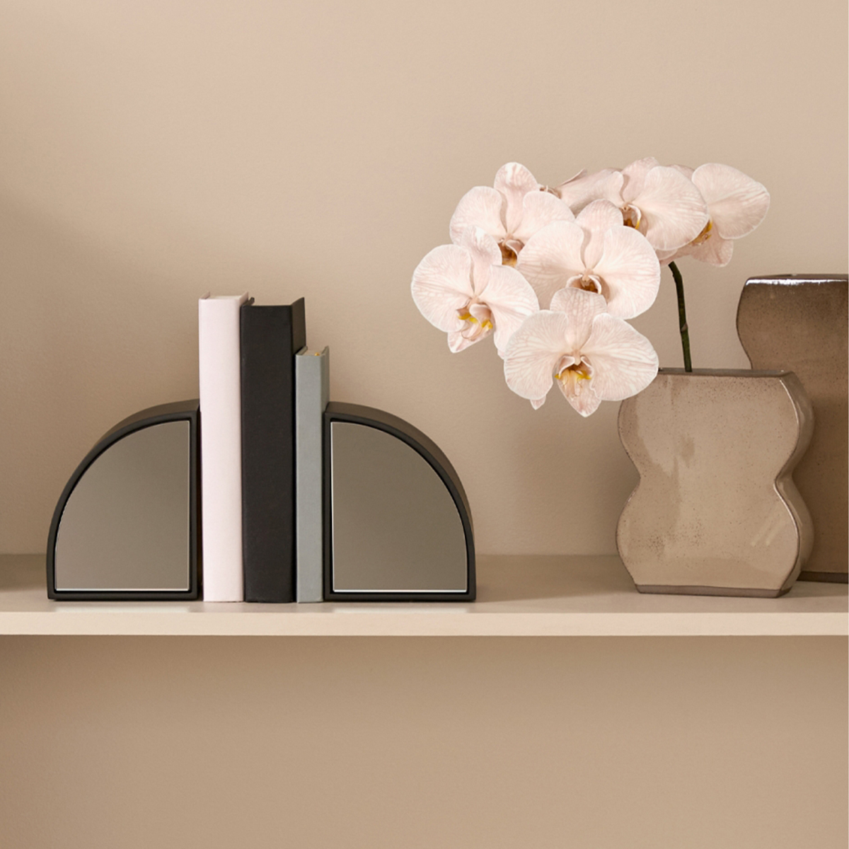 Percy Mirror Bookends - Black