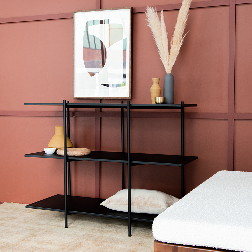 Cross Shelving Unit Medium - Black