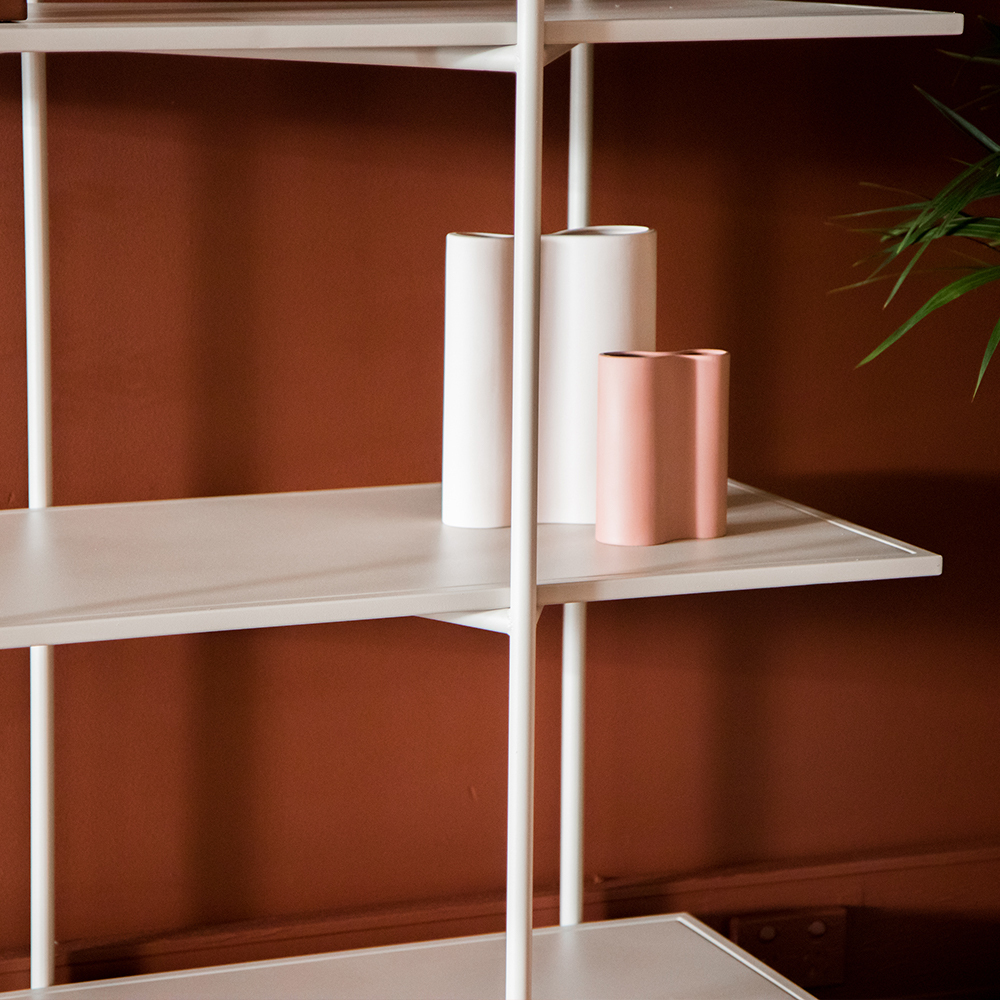 Cross Shelving Unit Tall - Warm Beige