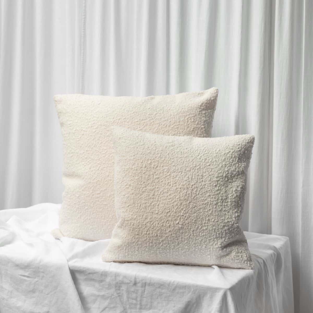 Bernard Square Cushion - Boucle Ivory