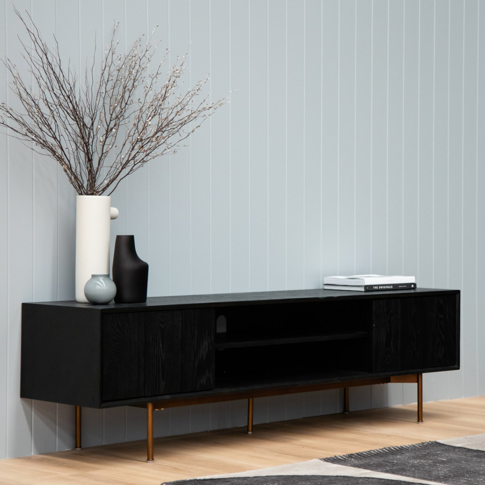 Pact Entertainment Unit 180cm - Black / Bronze