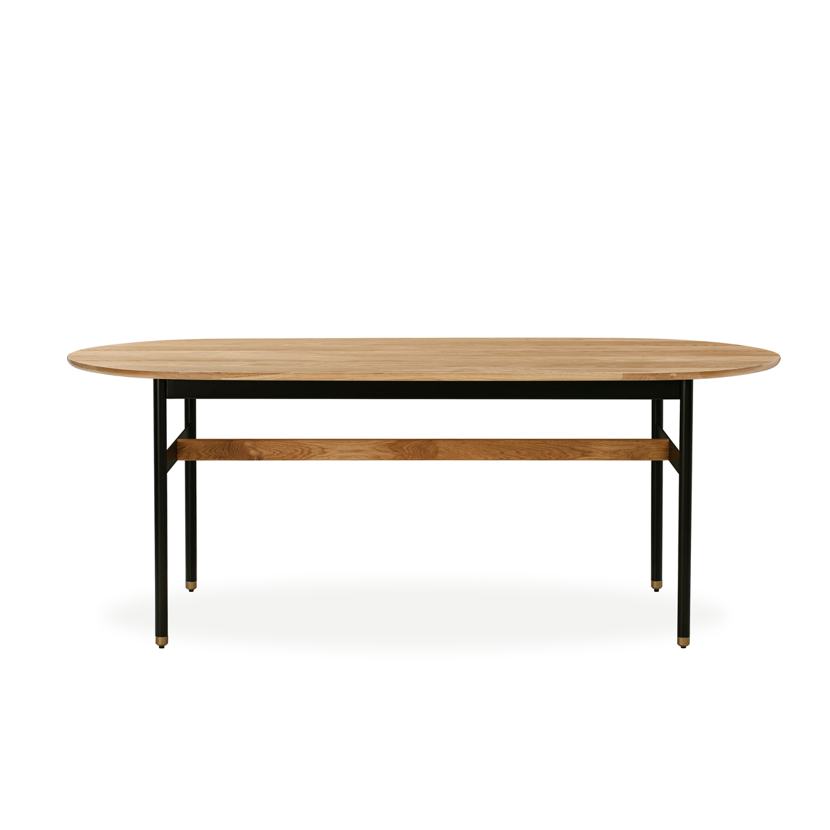 Harbour Oval Dining Table - Oak / Black