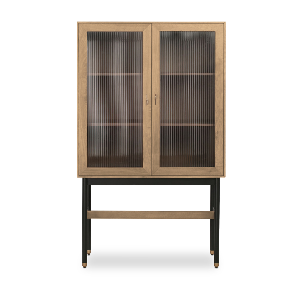 Tuck Storage Cabinet - Oak / Black