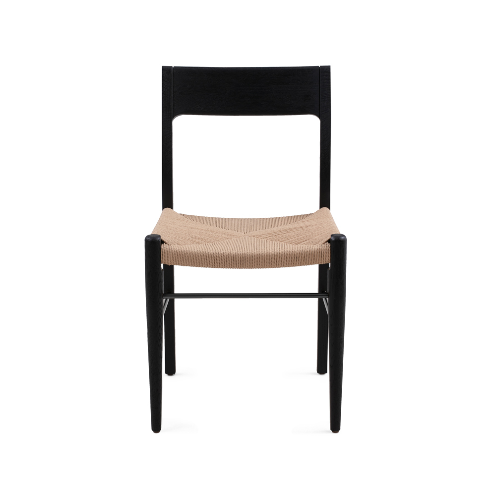 Mesh Dining Chair - Black / Natural