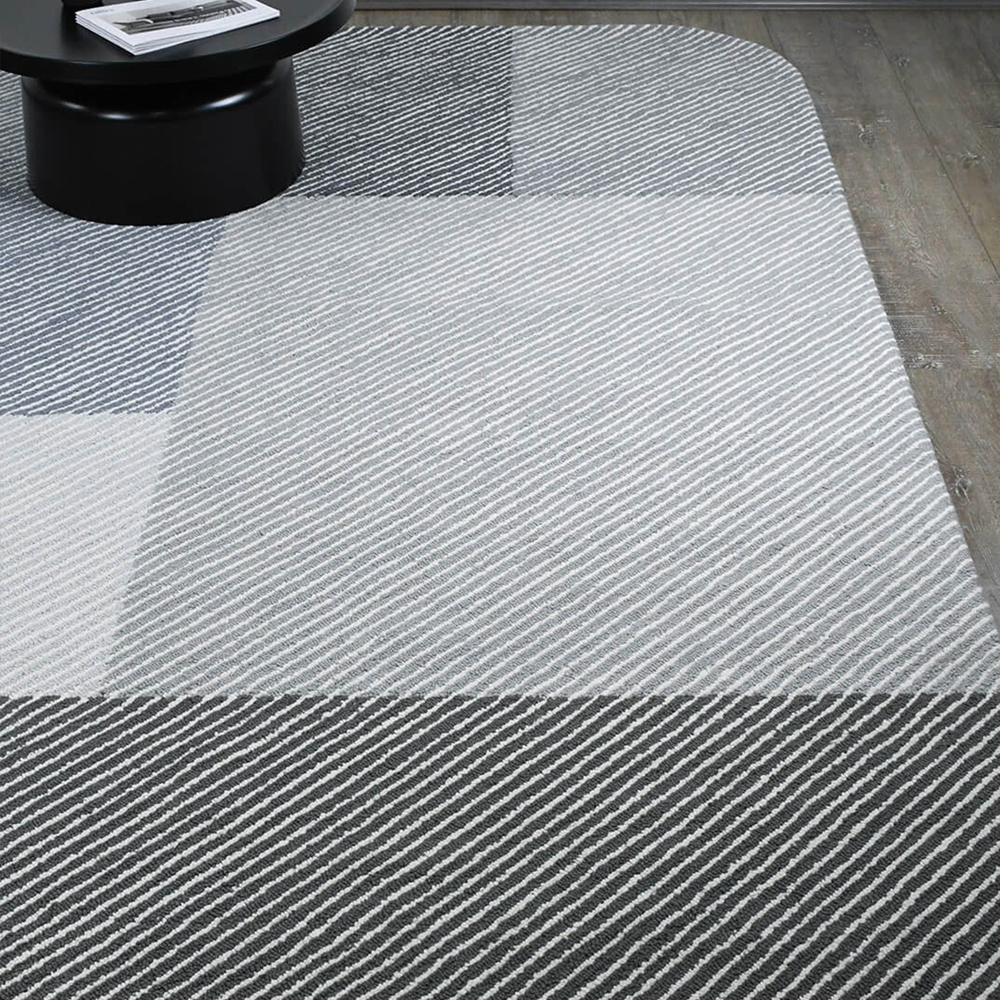 Pinstripe Rug - Seal