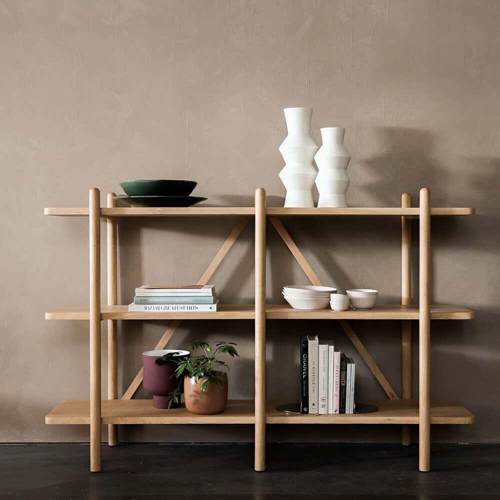 Essential Shelving Unit Oak - Small