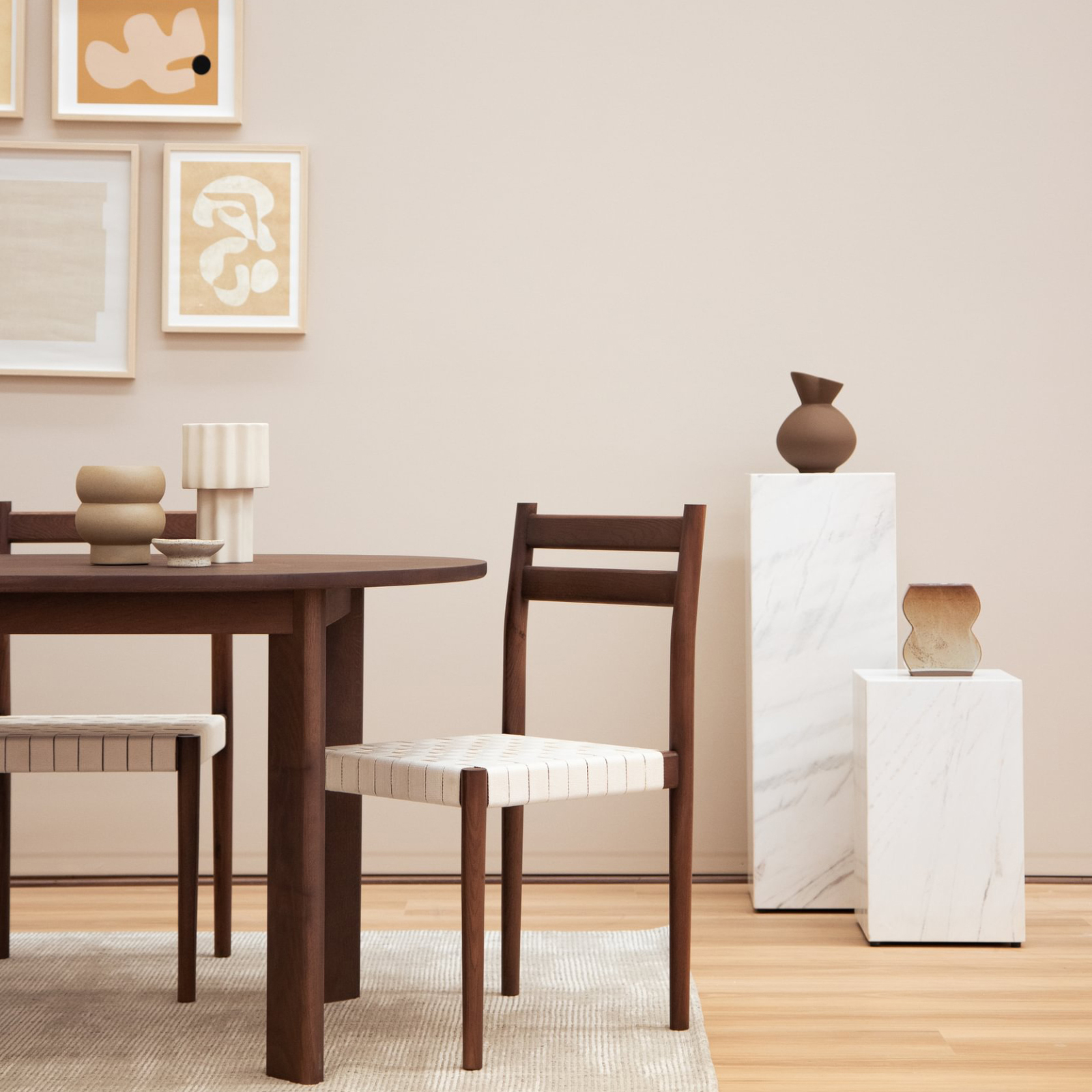 Entwine Dining Chair - Walnut / Natural