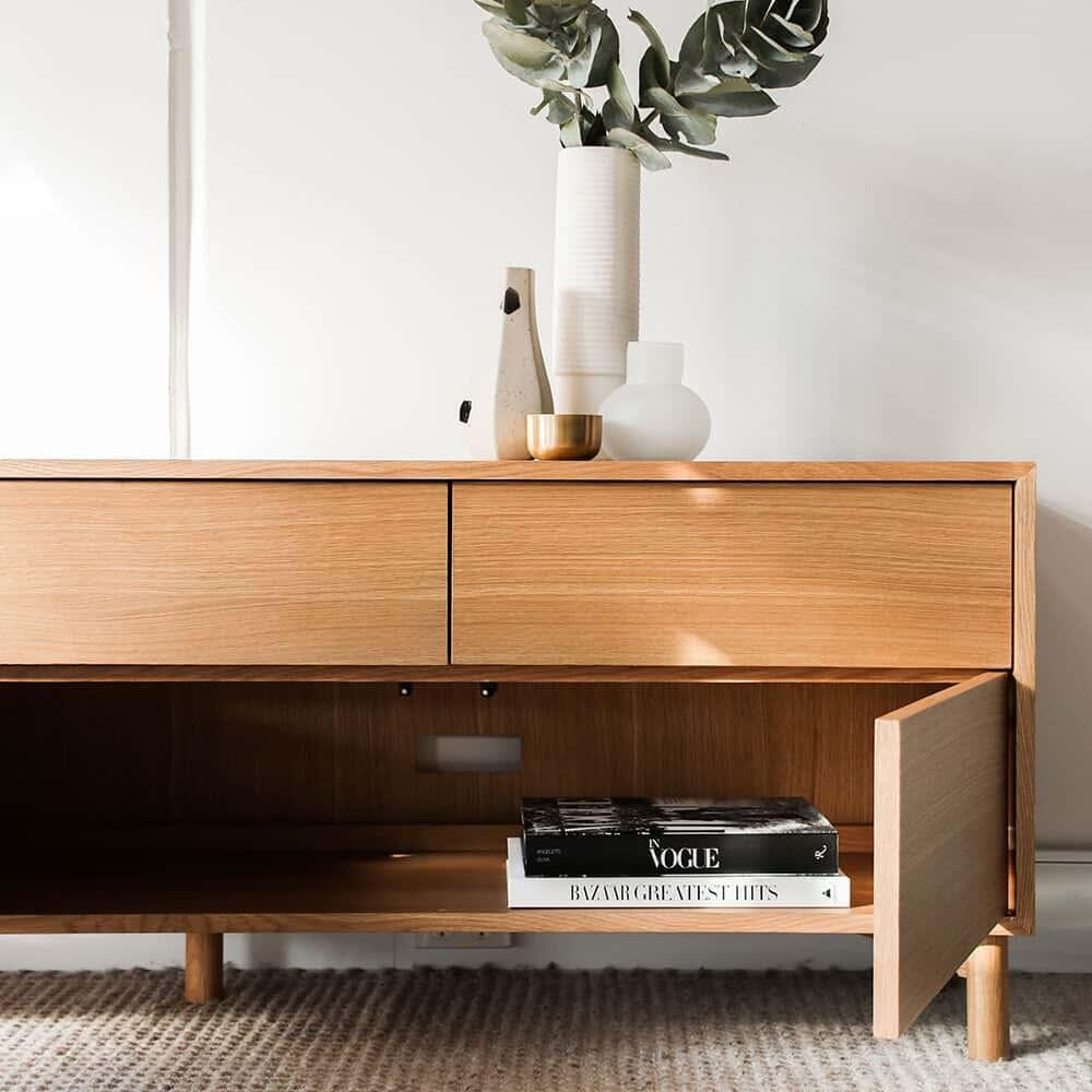 Haven Entertainment Unit 170cm - Oak