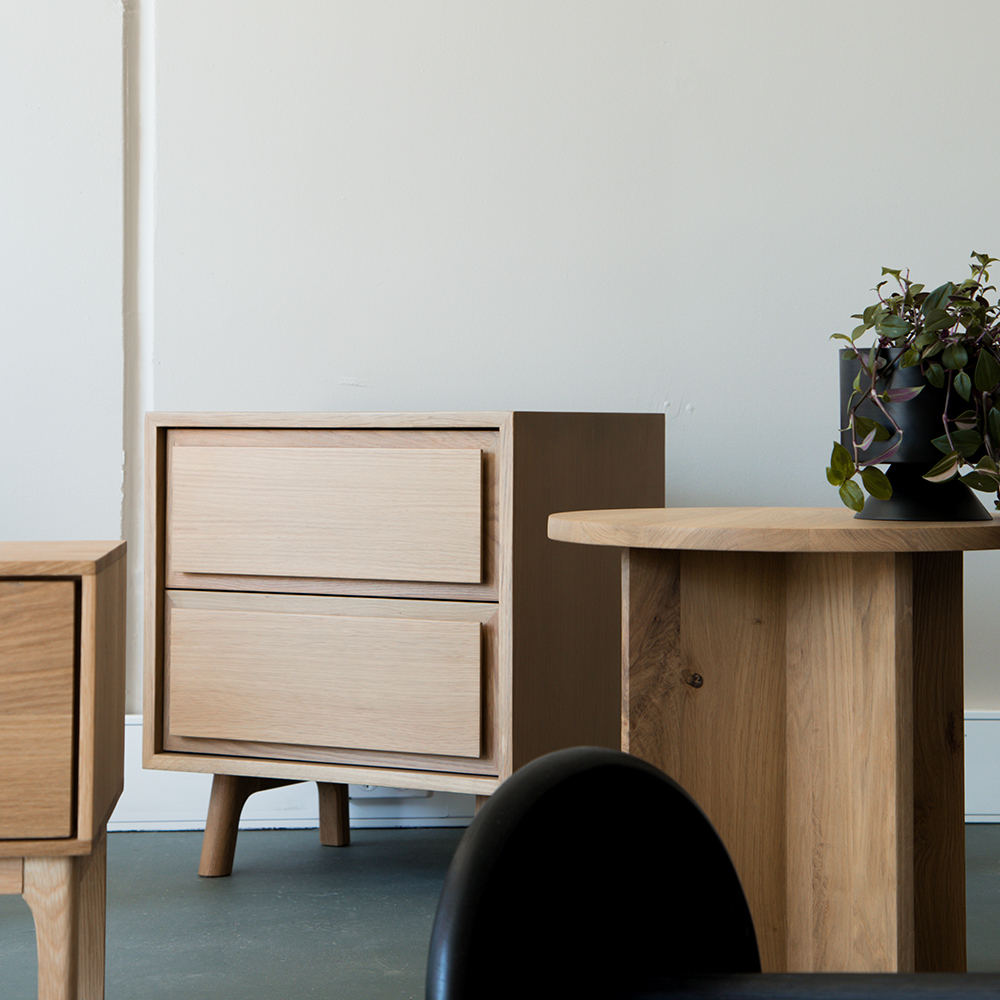 Waver Bedside Table - Oak