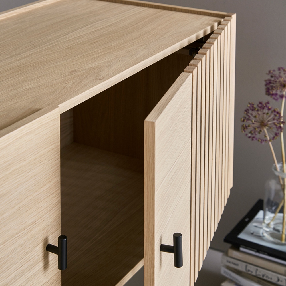 Array Low Sideboard - Oak/Black