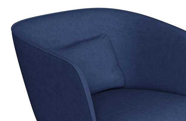 Beos Lounge Chair - Navy Lido 54 - Coastal Inspiration