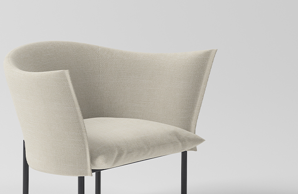 Lili Lounge Chair - Beige Silex 79 - Unique Form.