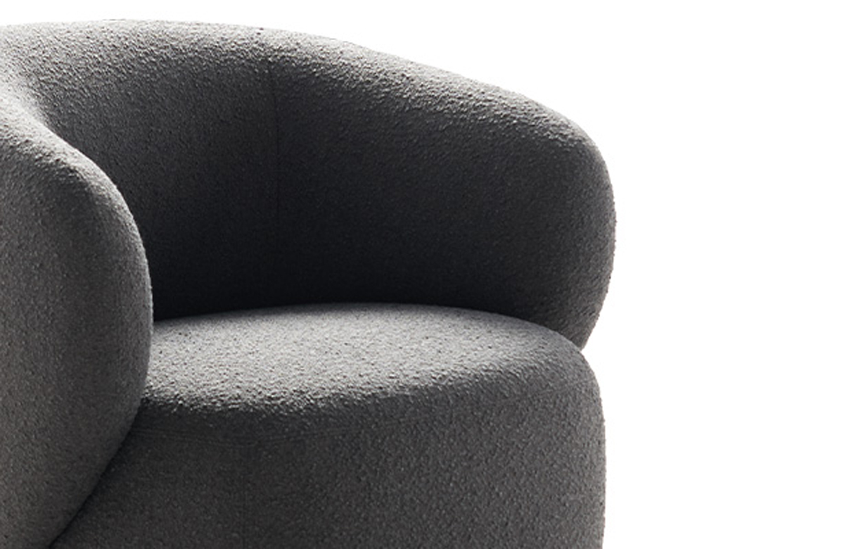 Swell Armchair - Maya Charcoal Boucle - Historical Ties