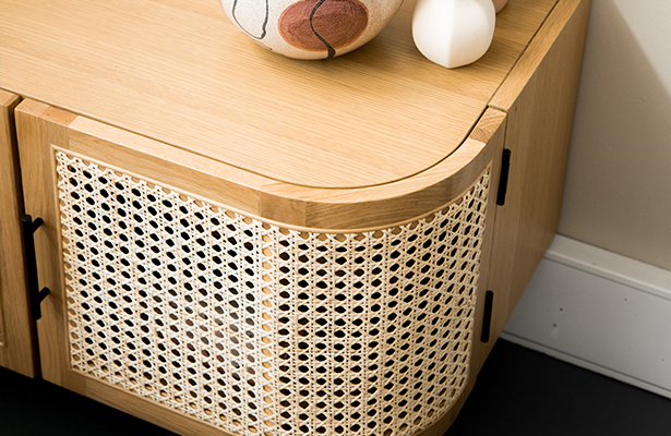 Embrace Rattan Entertainment Unit 180cm - Natural - Rattan Reimagined