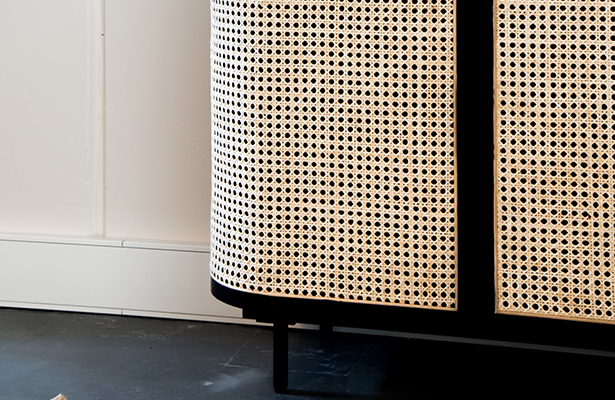 Embrace Rattan Sideboard 180cm - Black - Rattan Reimagined