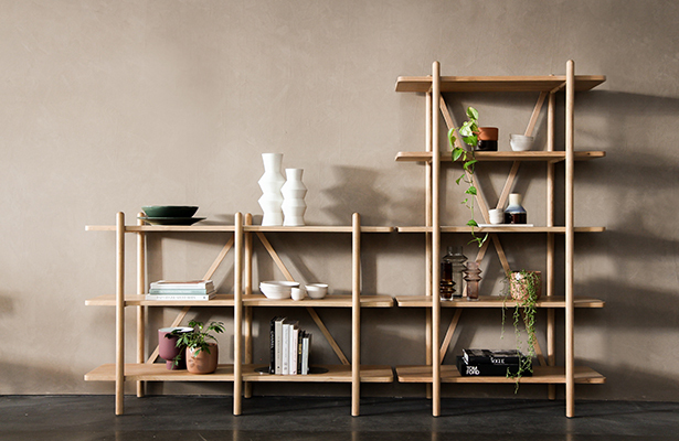 Essential Shelving Unit Oak - Large - Just the Essentials