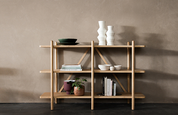 Essential Shelving Unit Oak - Small - Just the Essentials