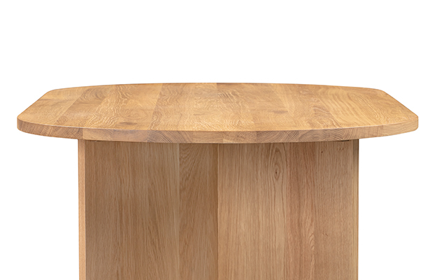 Edge Oval Coffee Table Large - Oak - A stunning contrast