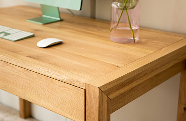 Captivate Office Desk - Oak - The Smaller Details